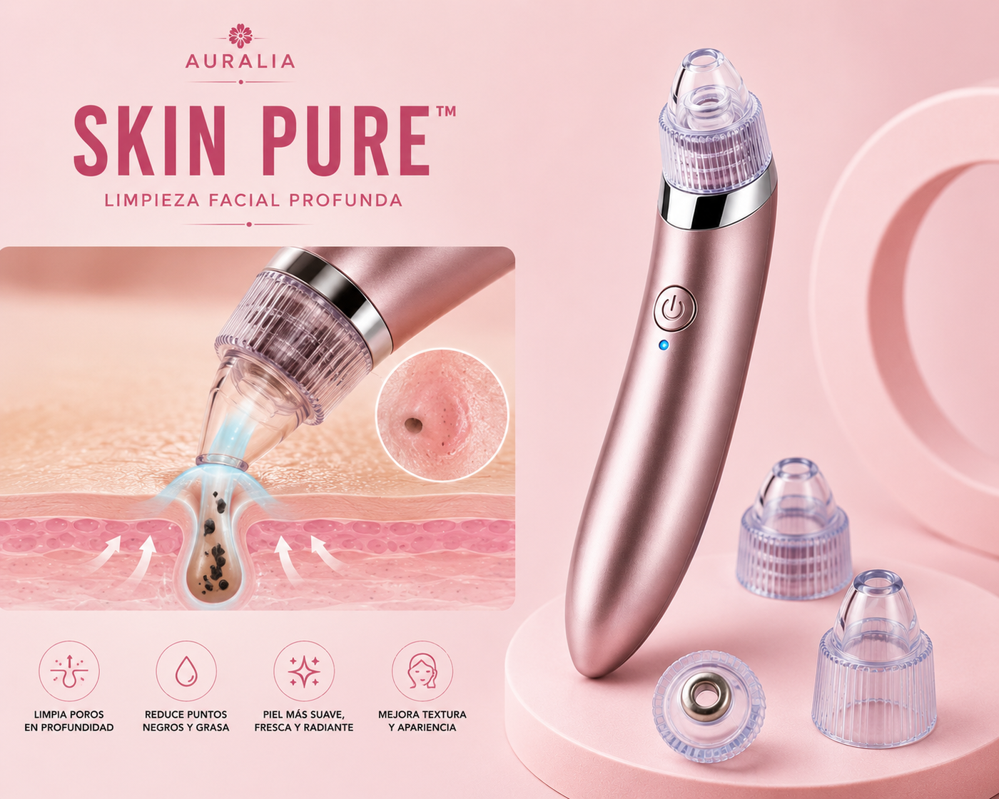 SkinPure - Limpiador Facial de Poros